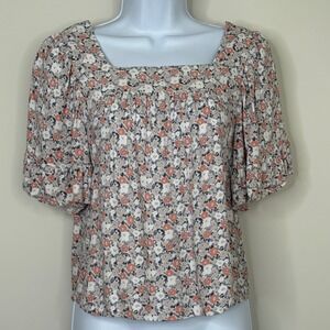 Urban Romantics Floral‎ Cropped Blouse Size Small